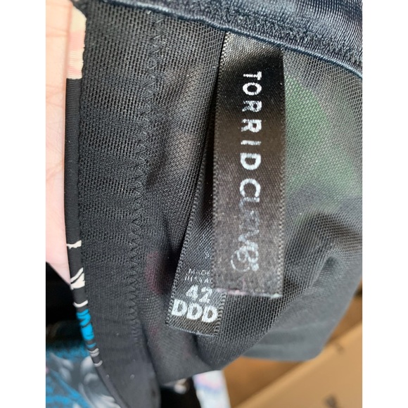 Torrid Black Floral 360° Back Smoothing Push Up T Shirt Bra 42DDD - Picture 6 of 6